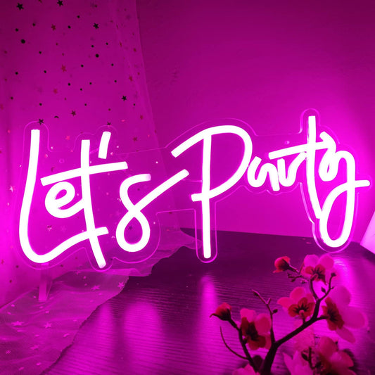 Let's Party Neon Sign