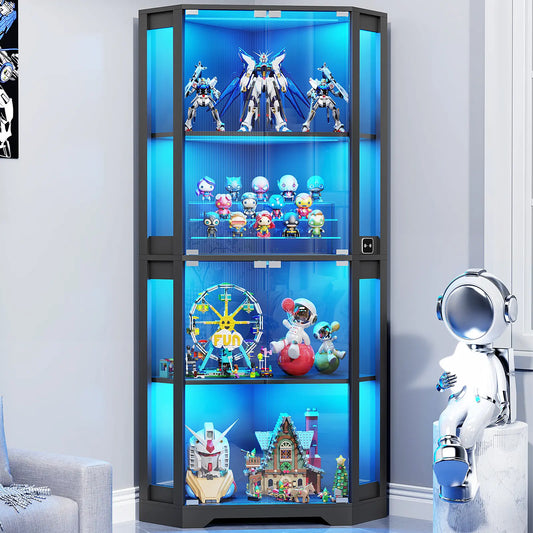 Illuminated Corner Display Cabinet