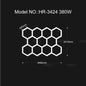 Garage Light Hexagon Lights Lamp 110V-240V Led Tube Honeycomb Ceiling Lighting for Auto Car Body Repair Led Workshop Cutomized