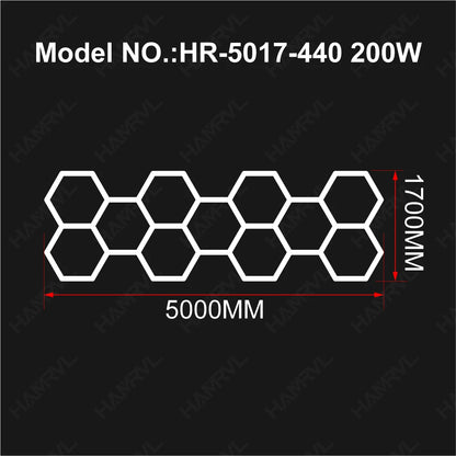 Garage Light Hexagon Lights Lamp 110V-240V Led Tube Honeycomb Ceiling Lighting for Auto Car Body Repair Led Workshop Cutomized
