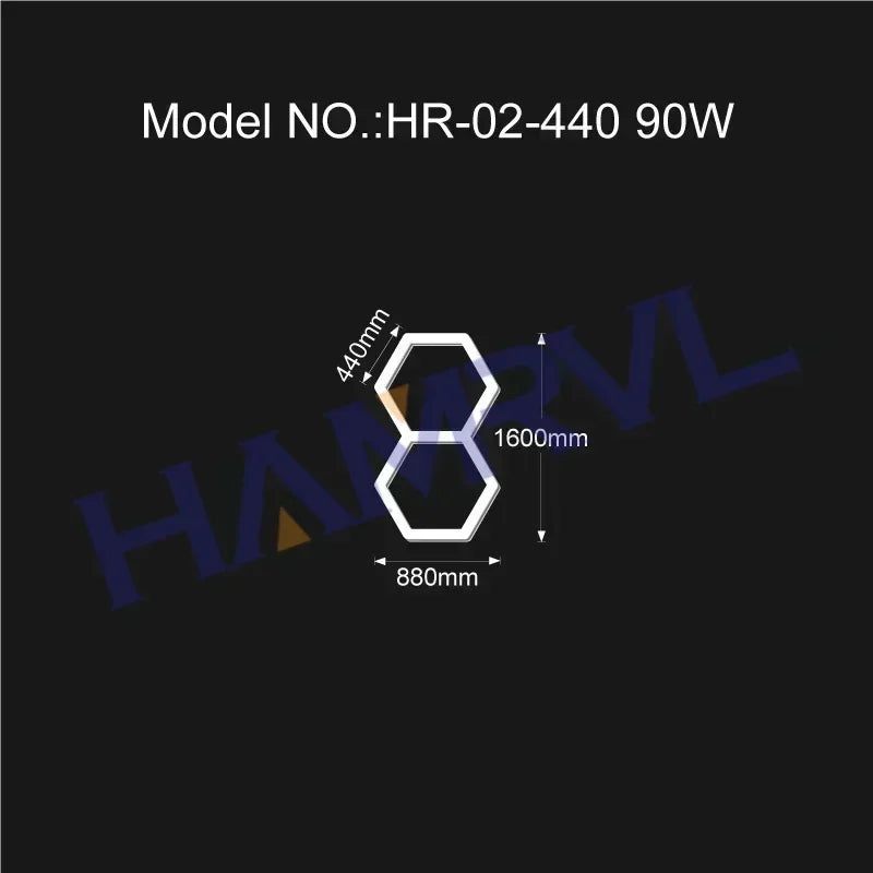 Garage Light Hexagon Lights Lamp 110V-240V Led Tube Honeycomb Ceiling Lighting for Auto Car Body Repair Led Workshop Cutomized