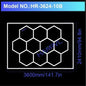 Garage Light Hexagon Lights Lamp 110V-240V Led Tube Honeycomb Ceiling Lighting for Auto Car Body Repair Led Workshop Cutomized