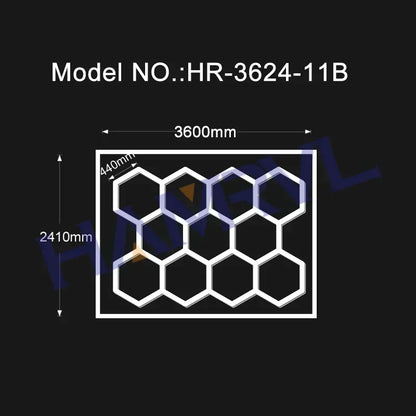 Garage Light Hexagon Lights Lamp 110V-240V Led Tube Honeycomb Ceiling Lighting for Auto Car Body Repair Led Workshop Cutomized