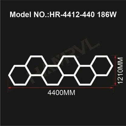 Garage Light Hexagon Lights Lamp 110V-240V Led Tube Honeycomb Ceiling Lighting for Auto Car Body Repair Led Workshop Cutomized