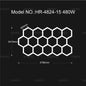 Garage Light Hexagon Lights Lamp 110V-240V Led Tube Honeycomb Ceiling Lighting for Auto Car Body Repair Led Workshop Cutomized