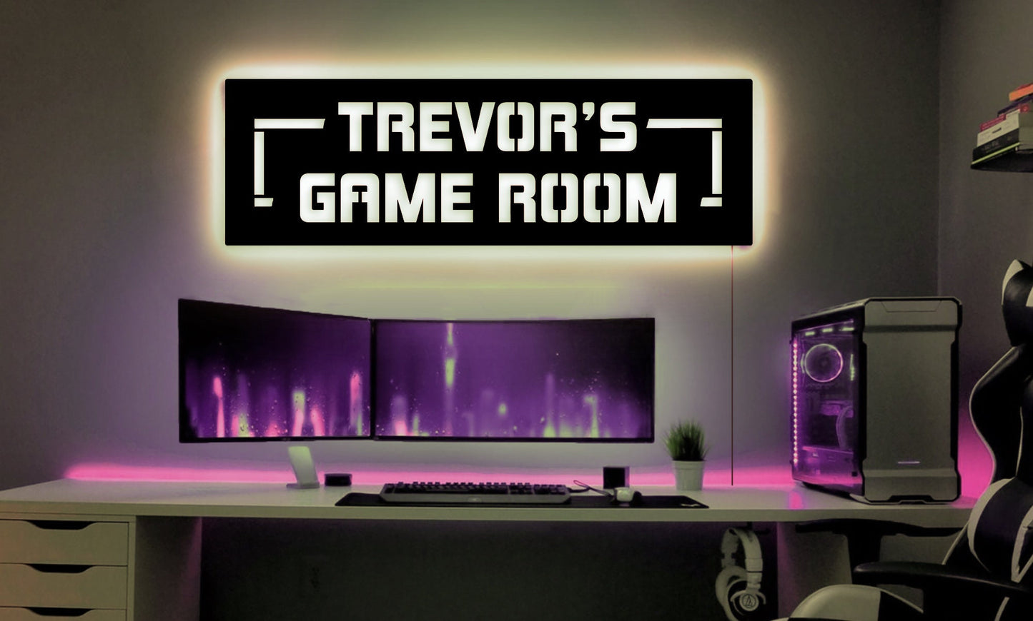 Custom Boys Name Neon Led Wall Panel Decor,Game Room Led Decor,Gamer Room Neon Light,Boys Led Sign,Led Lights for Gaming Room,Birthday Gifts